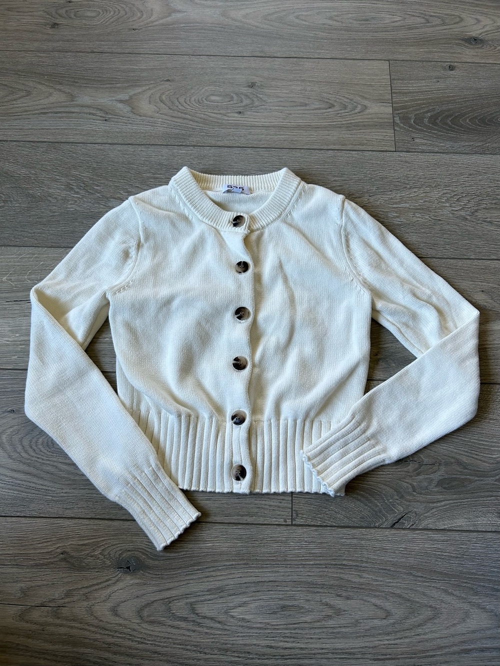 525 AMERICA Cropped Cream Cardigan Size XS